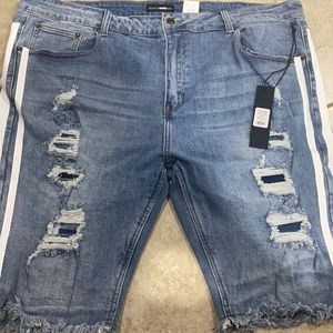 Distressed Denim Shorts